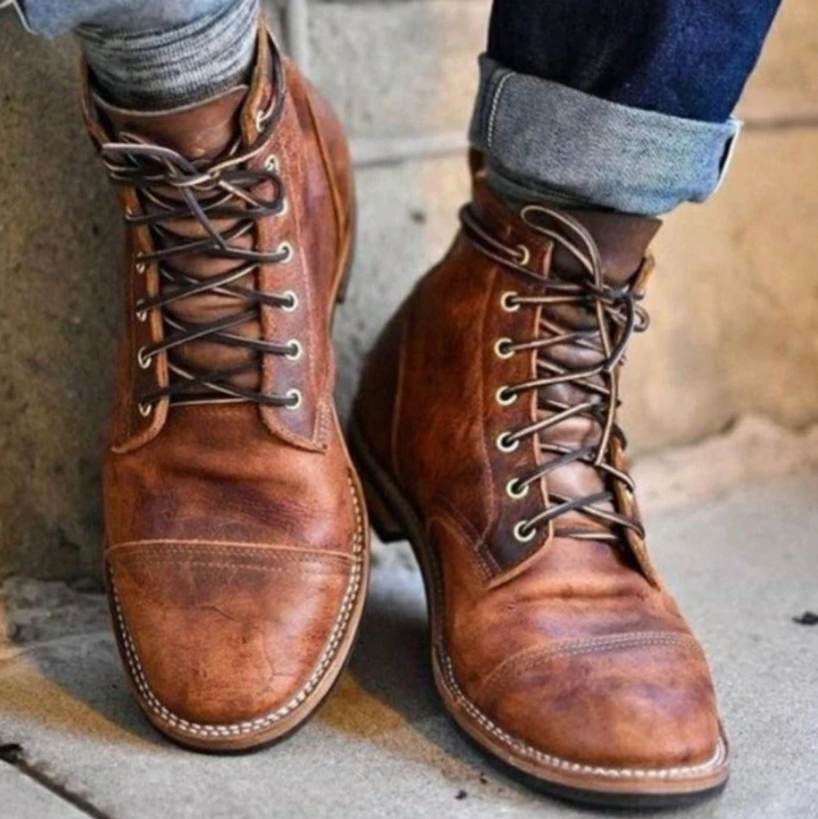 Helvano | Robuste Lederstiefel für Herren