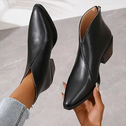 Helvano | Damen Leder-Stiefeletten mit Plateauabsatz