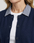 Helvano | Strickpullover für Damen im Lagenlook in Blau