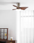 Helvano | Deckenventilator mit Licht und Holzflügeln