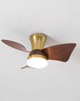 Helvano | Deckenventilator mit Licht und Holzflügeln