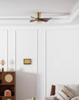 Helvano | Deckenventilator mit Licht und Holzflügeln