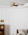 Helvano | Deckenventilator mit Licht und Holzflügeln