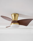 Helvano | Deckenventilator mit Licht und Holzflügeln