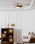 Helvano | Deckenventilator mit Licht und Holzflügeln