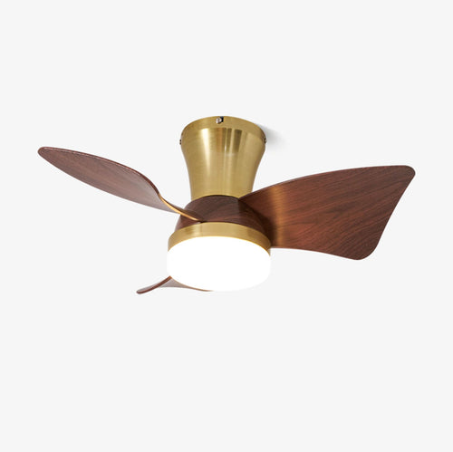 Helvano | Deckenventilator mit Licht und Holzflügeln