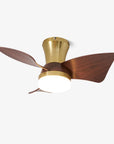 Helvano | Deckenventilator mit Licht und Holzflügeln