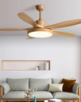 Helvano | Deckenventilator mit Licht in Holzoptik