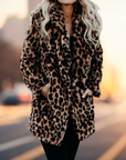 Helvano | Plüschjacke mit Leopardenmuster für Damen