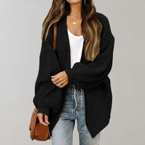 Helvano | Lockere offene Strickjacke für Damen