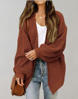 Helvano | Lockere offene Strickjacke für Damen