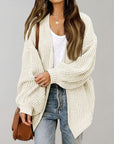 Helvano | Lockere offene Strickjacke für Damen