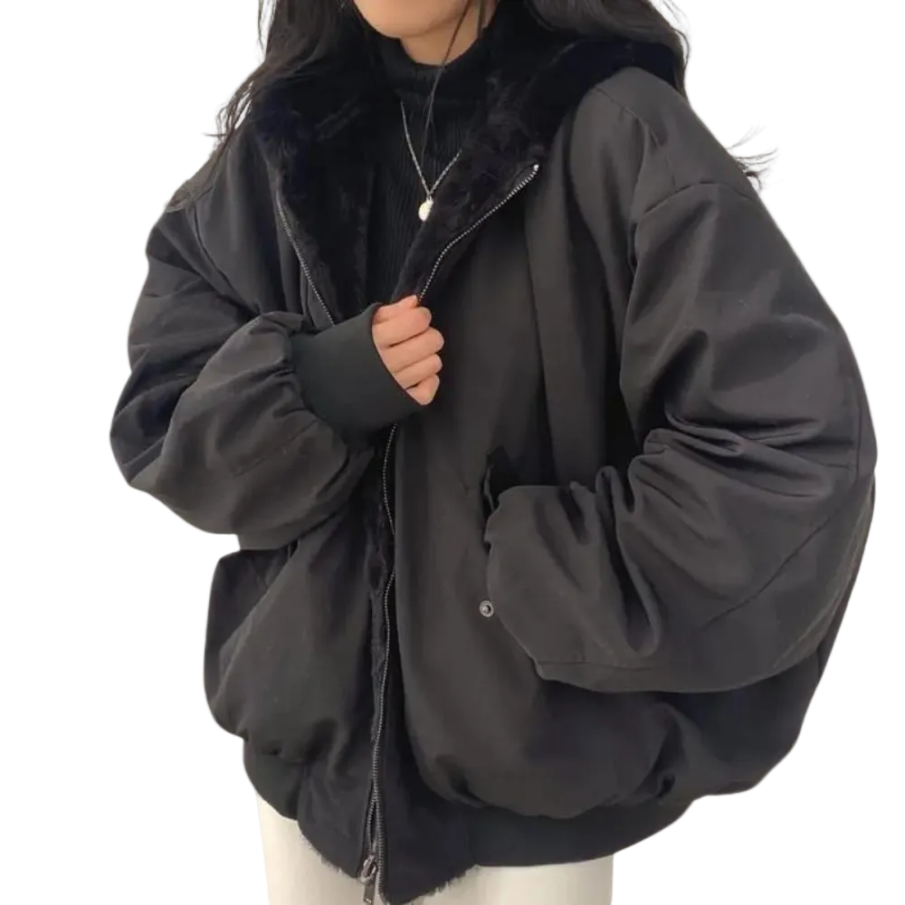 Helvano | Damen Winterjacke mit Kapuze und Taschen