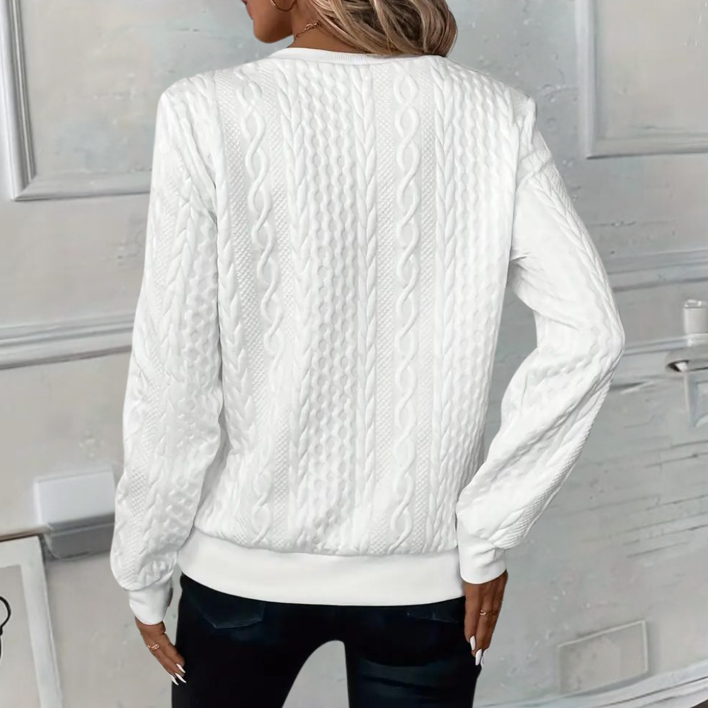 Helvano | Weicher Struktur-Strickpullover für Damen