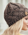 Helvano | Strickmütze mit Zopfmuster für Damen