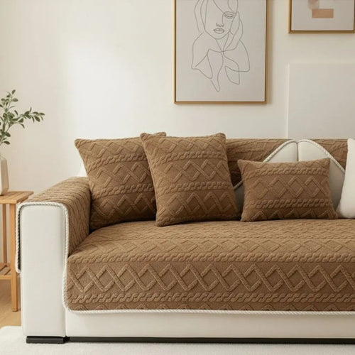 Helvano | Geometrische Sofaüberwürfe mit Antirutsch-Effekt