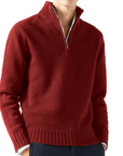 Helvano | Rollkragenpullover aus Wolle mit Zip für Herren