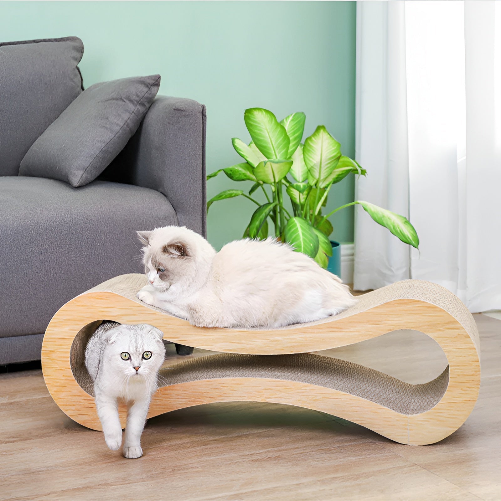 Helvano | Gewellte Kratz-Lounge für Katzen