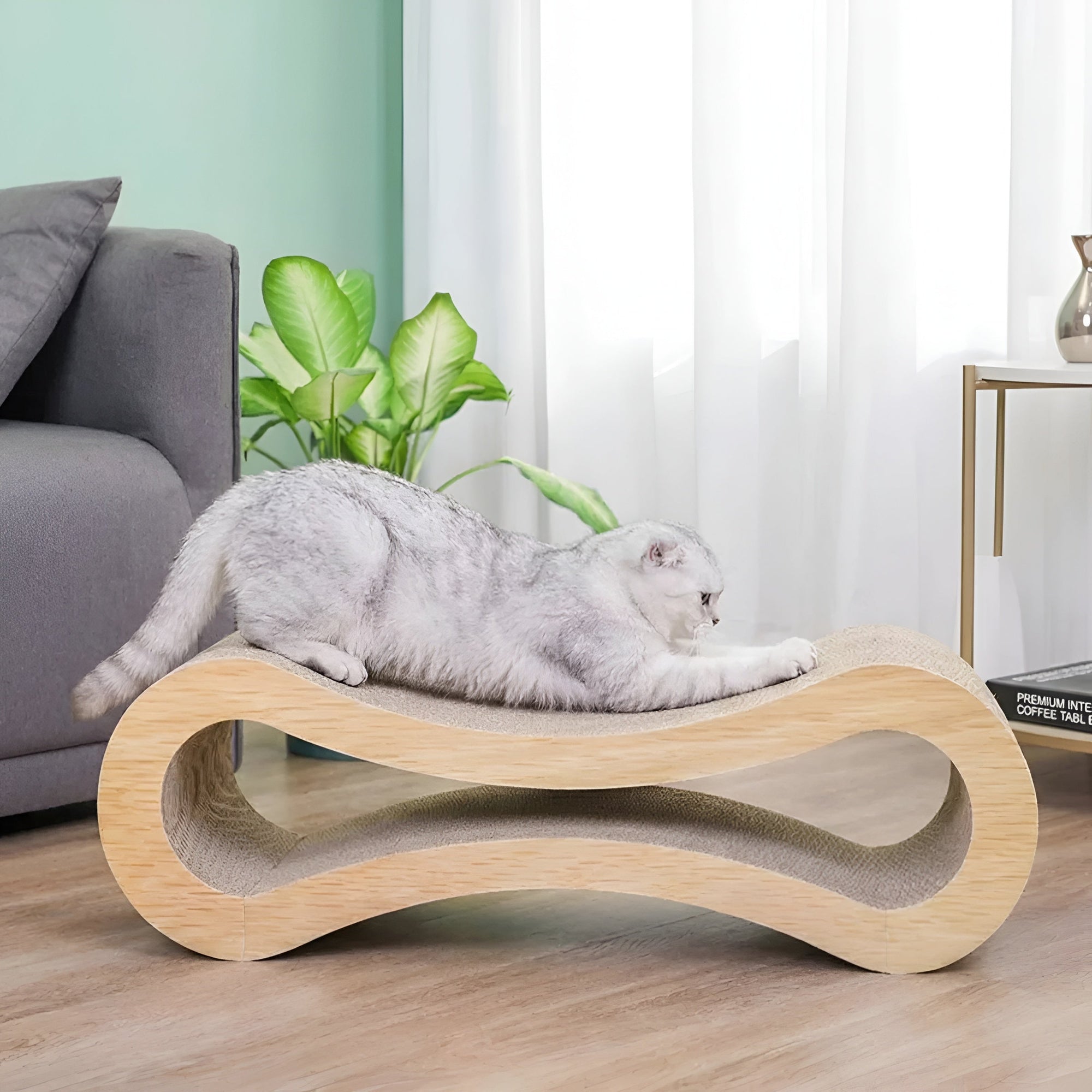 Helvano | Gewellte Kratz-Lounge für Katzen