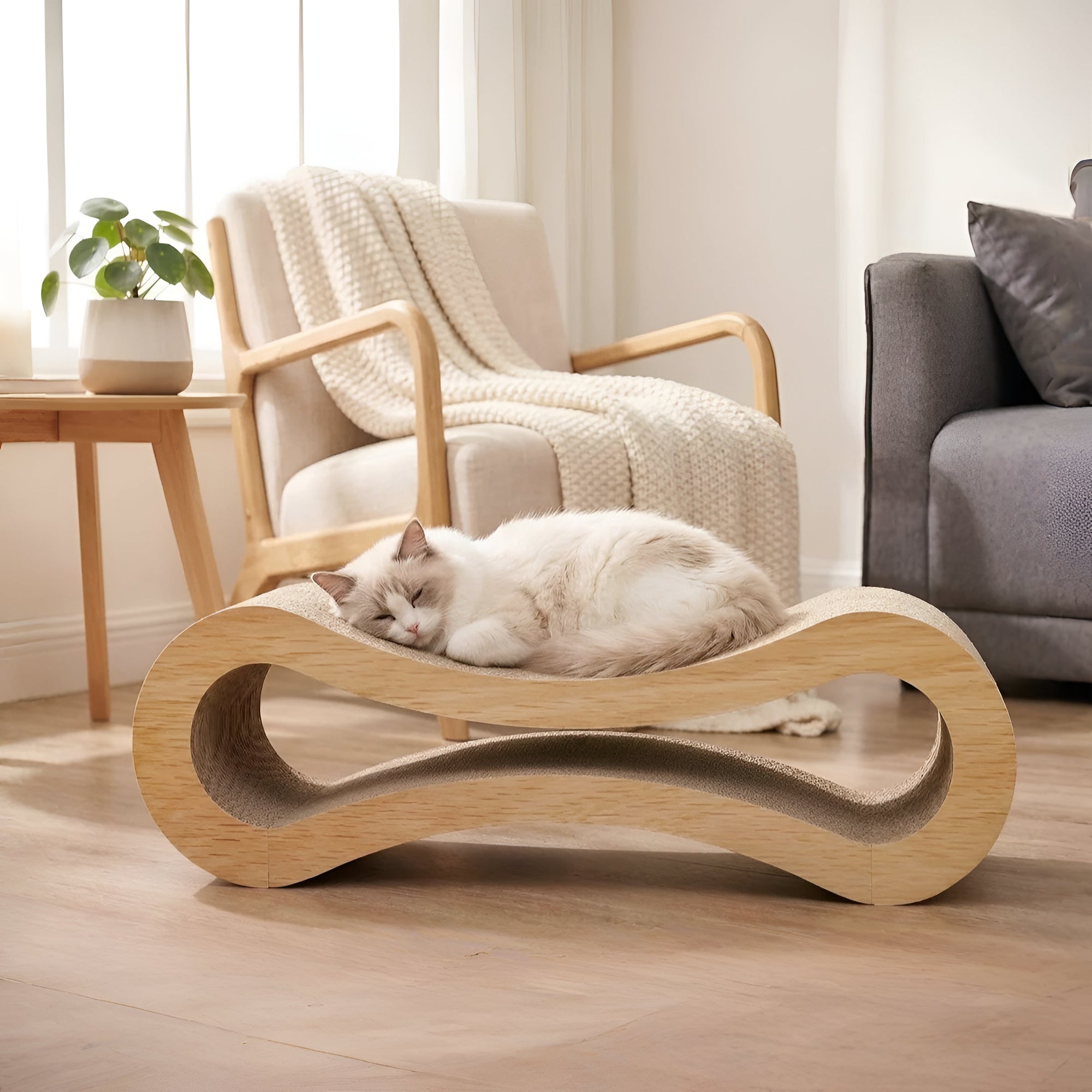 Helvano | Gewellte Kratz-Lounge für Katzen
