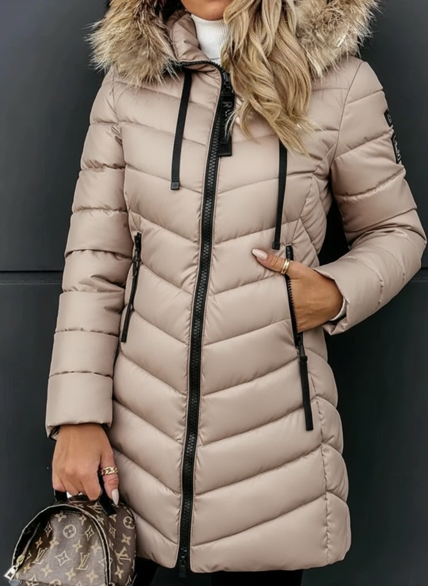 Helvano | Daunenjacke mit Fellkragen für Damen