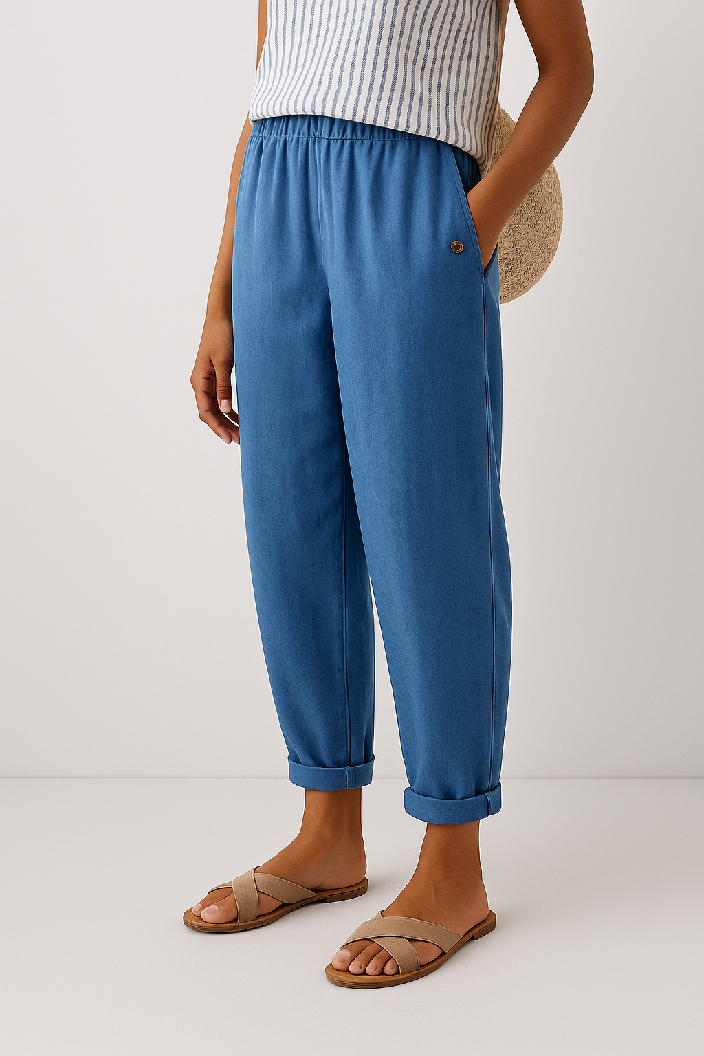 Helvano | Tapered Leinenhose für Damen