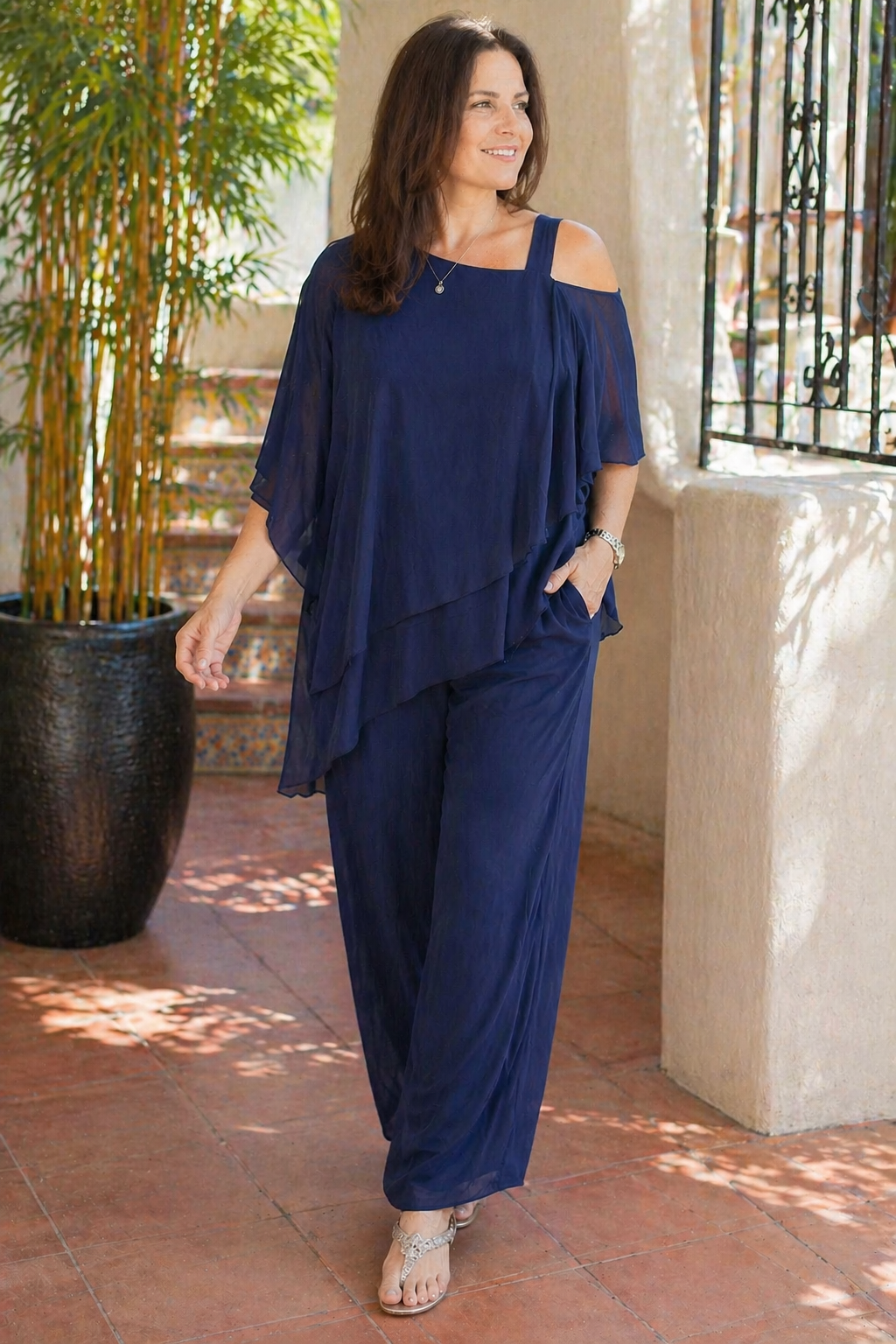 Helvano | Zweiteiliges Chiffon-Set für Damen