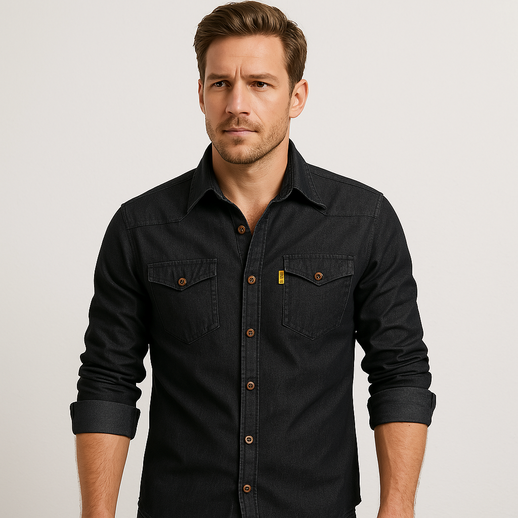 Helvano | Slim-Fit Jeanshemd für Herren