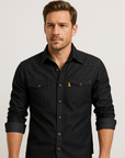 Helvano | Slim-Fit Jeanshemd für Herren