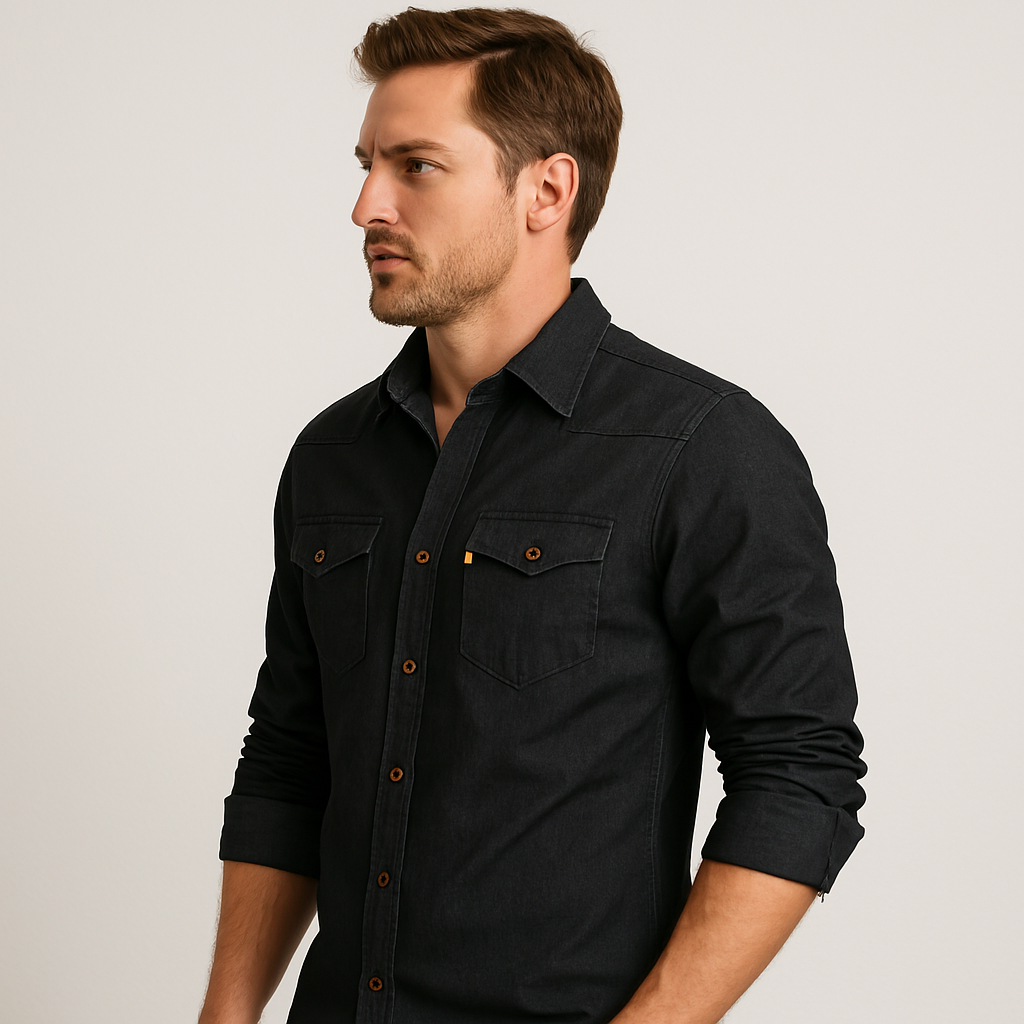 Helvano | Slim-Fit Jeanshemd für Herren