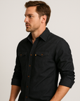 Helvano | Slim-Fit Jeanshemd für Herren