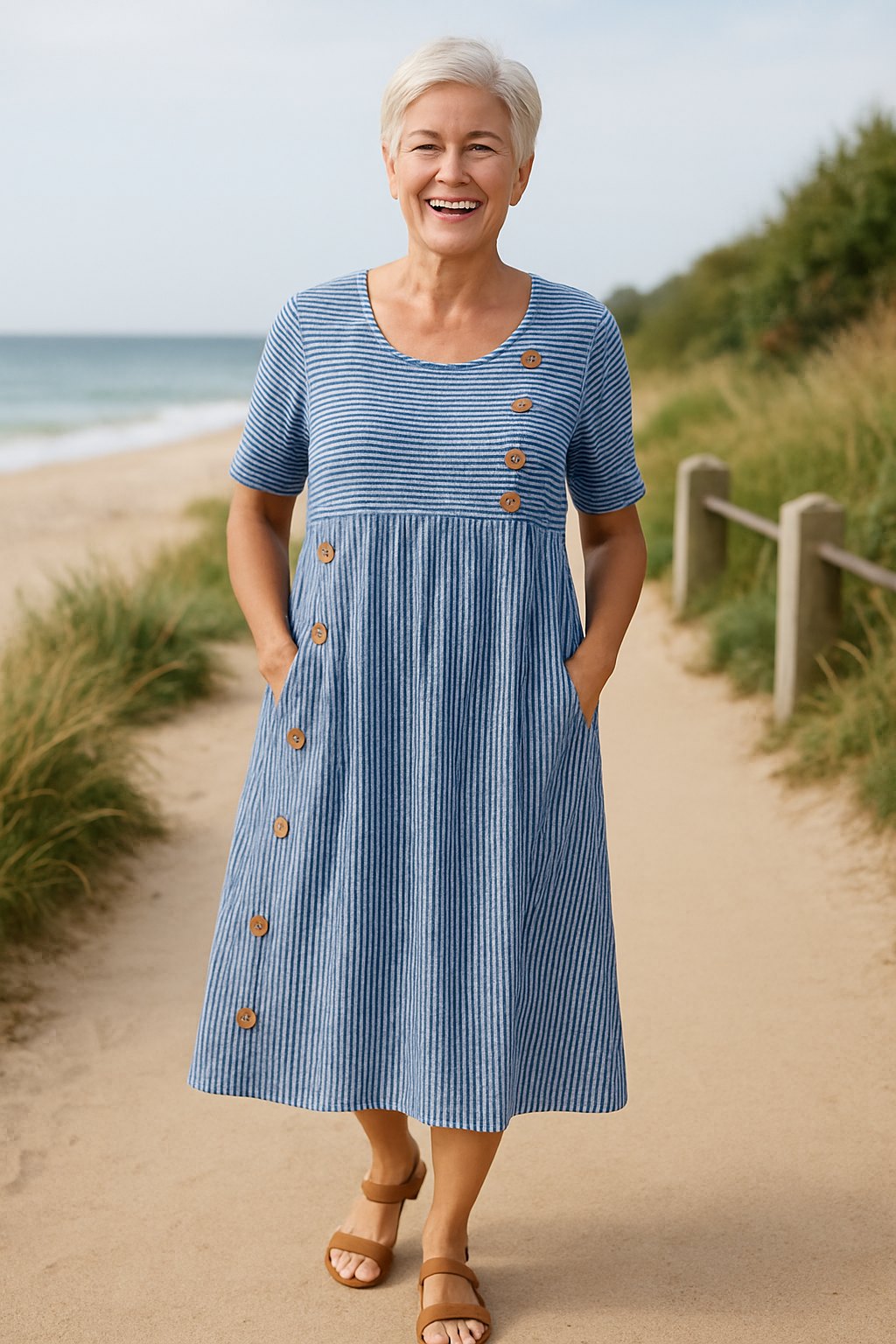 Helvano | A-Linien-Midikleid für Damen