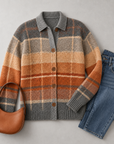 Helvano | Kariertes Cardigan für Damen