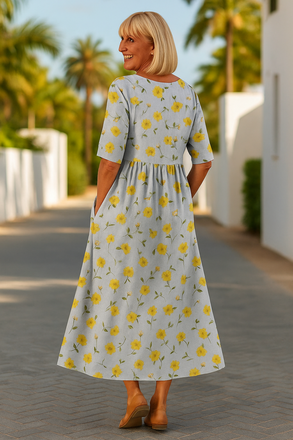 Helvano | Midikleid mit Blumenmuster für Damen