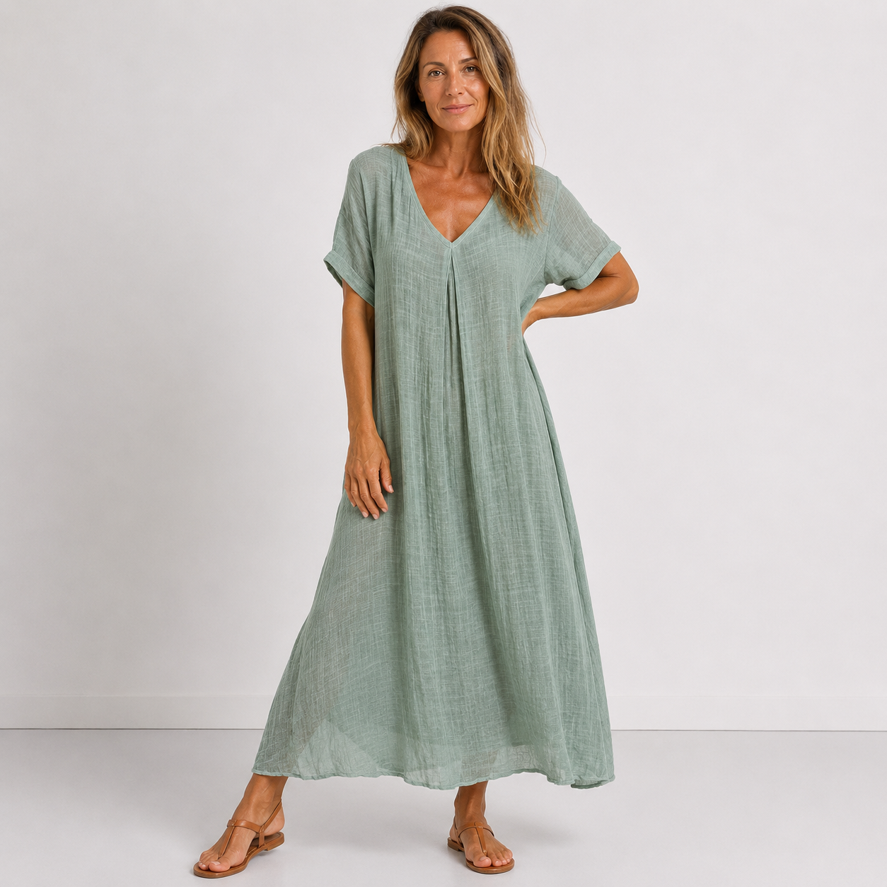 Helvano | Klassisches Damenkleid mit V-Ausschnitt