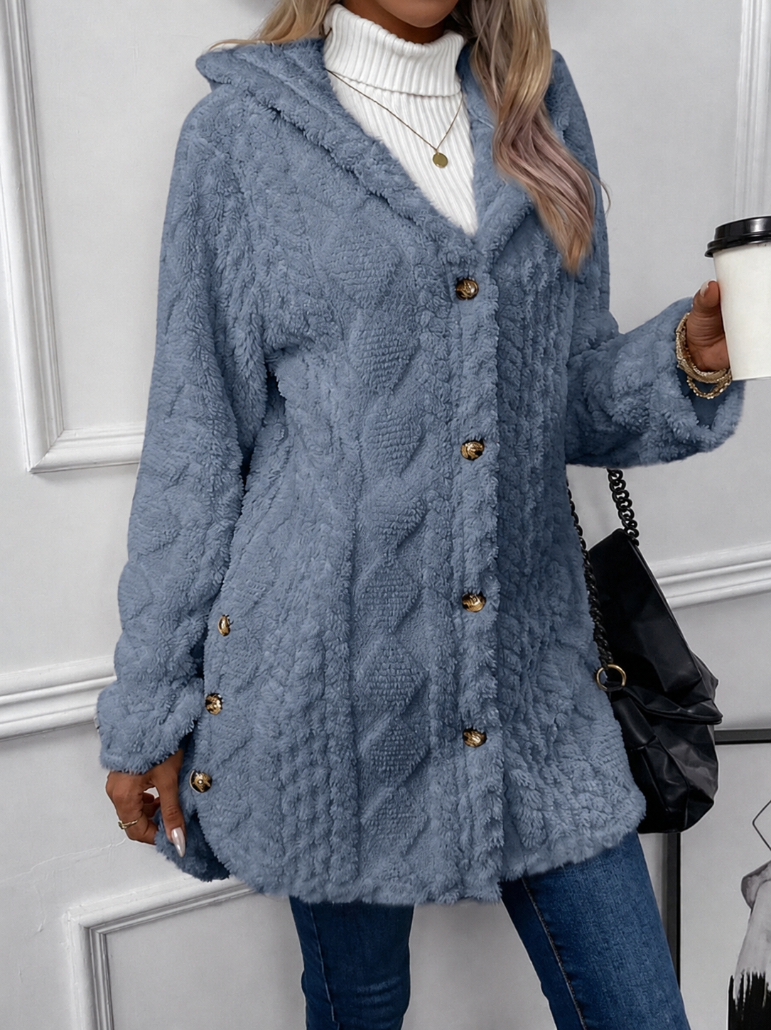 Helvano | Strukturierte Kuscheljacke für Damen