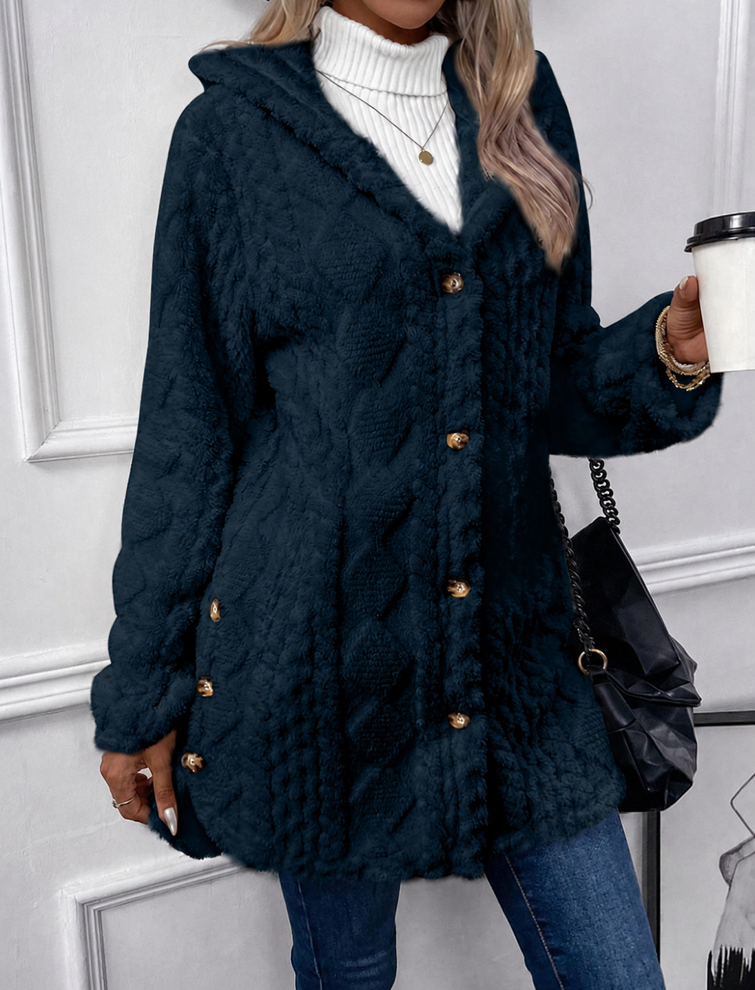 Helvano | Strukturierte Kuscheljacke für Damen