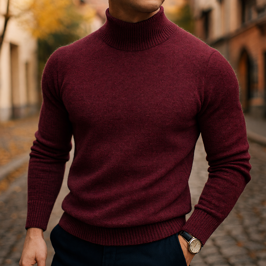 Helvano | Herren-Pullover mit Kragen aus Wollmischung