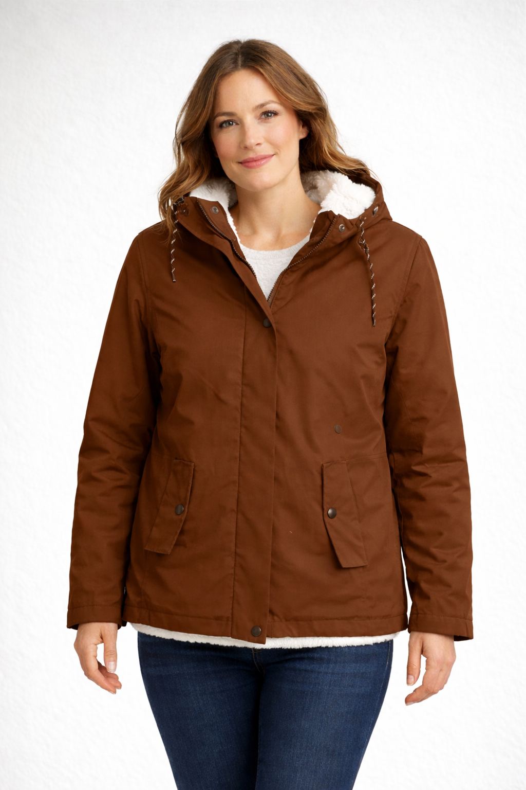 Helvano | Damen Winterjacke mit Kapuze und Fleecefutter