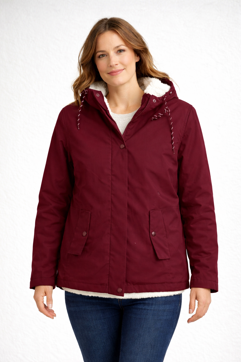 Helvano | Damen Winterjacke mit Kapuze und Fleecefutter