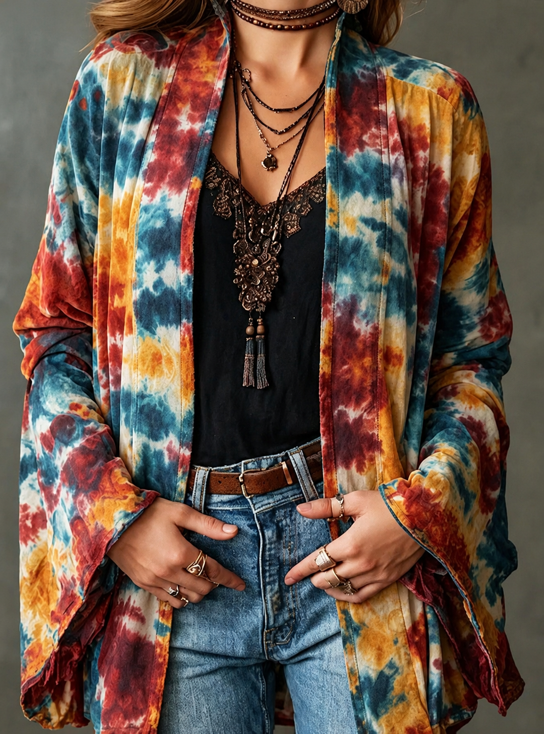 Helvano | Boho-Samtjacke für Damen