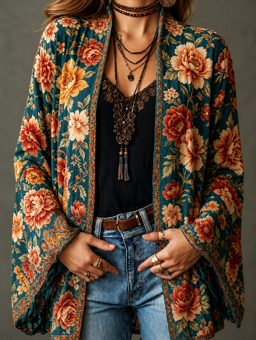 Helvano | Boho-Samtjacke für Damen