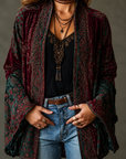Helvano | Boho-Samtjacke für Damen