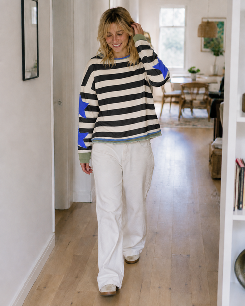 Helvano | Lockeres Damen-Sweatshirt mit Sternen