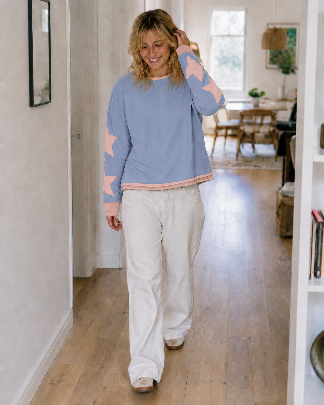 Helvano | Lockeres Damen-Sweatshirt mit Sternen