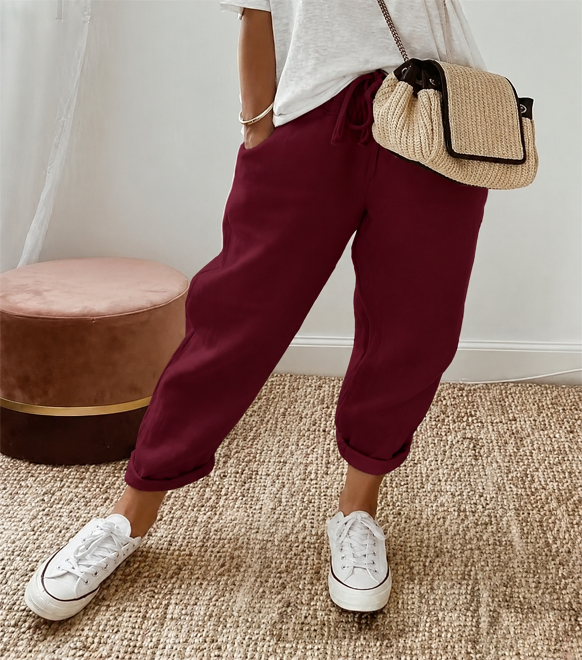 Helvano | Lockere Leinenhose für Damen