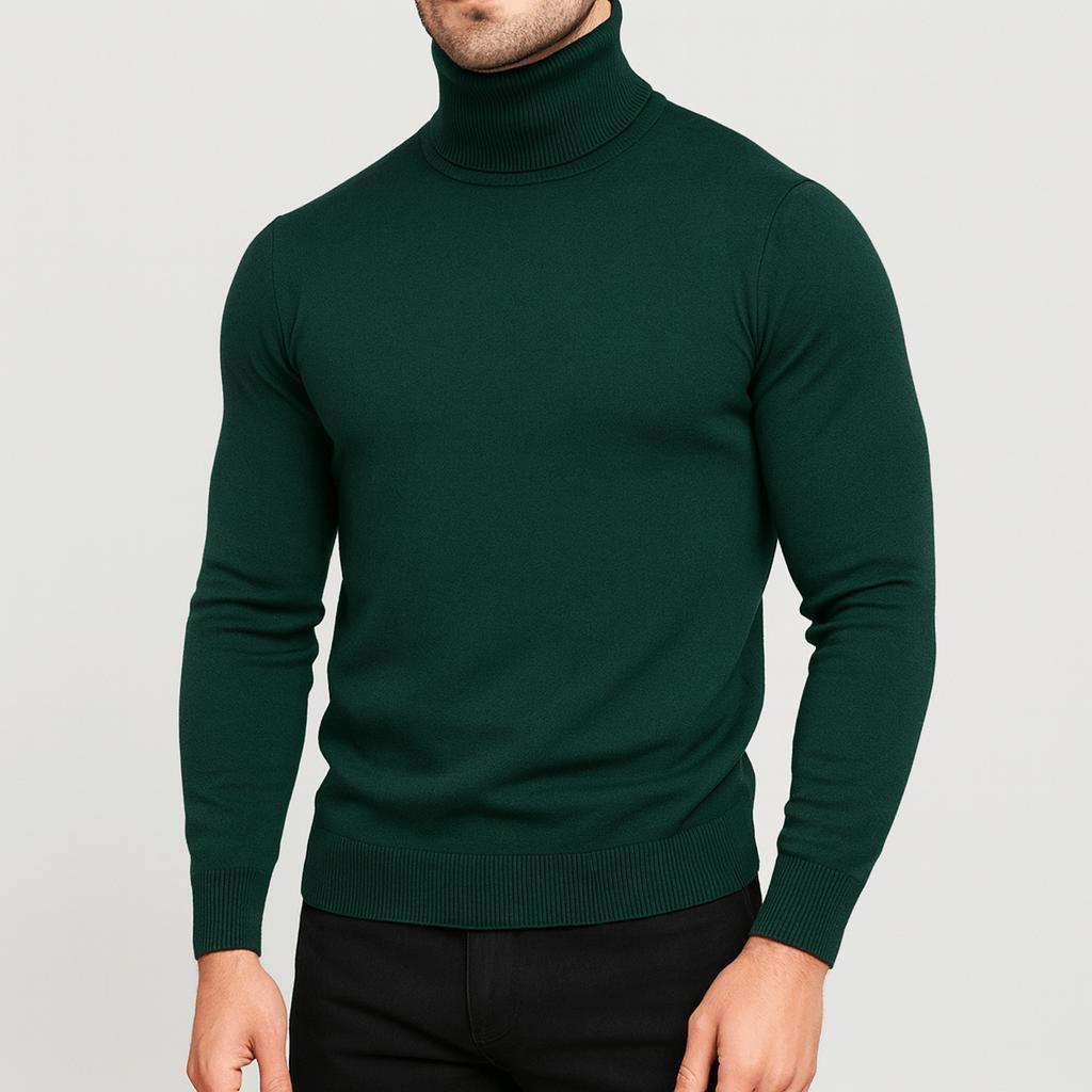 Helvano | Slim-Fit Rollkragenpullover für Herren