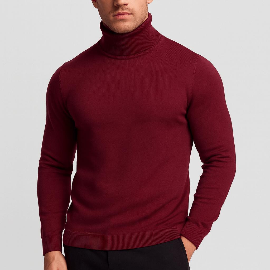Helvano | Slim-Fit Rollkragenpullover für Herren