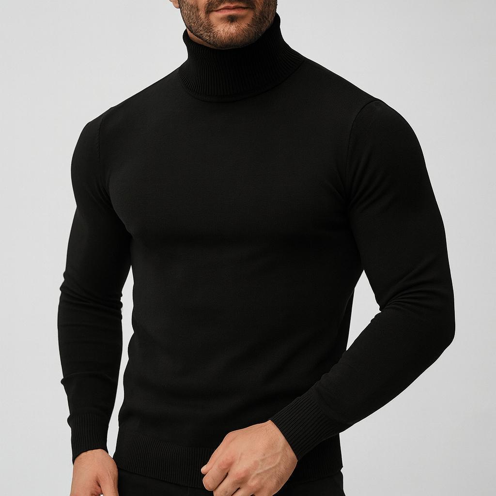 Helvano | Slim-Fit Rollkragenpullover für Herren
