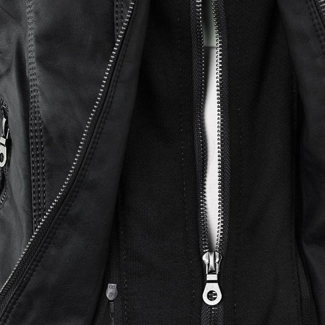 Helvano | Damen Kunstlederjacke mit Kapuze